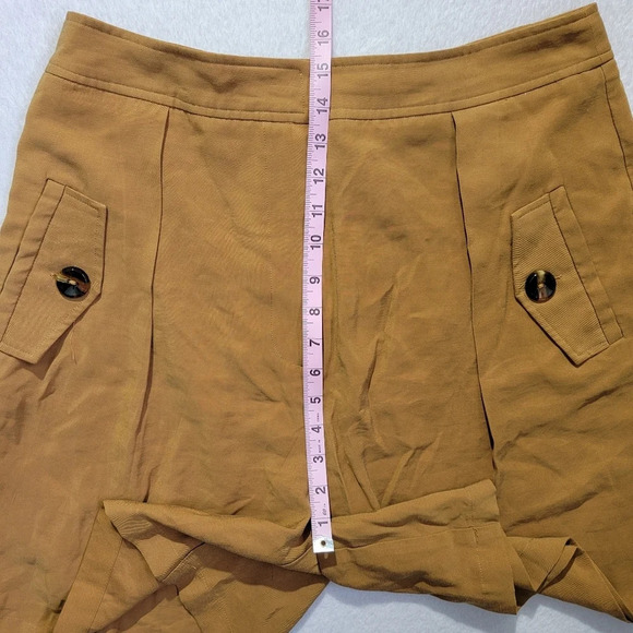 NWT Sage & Citrus Gold Dressy Pleated Shorts Button Accents High Rise Size XL - Picture 10 of 10
